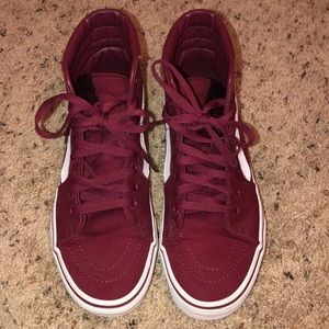 High-top maroon vans